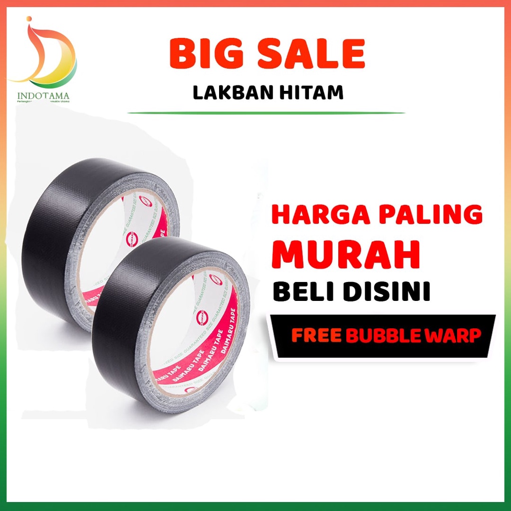 

Lakban Hitam Besar - Lakban Hitam Kain 2 Inchi, Selotip Hitam Besar, Solatip Hitam Besar, Isolasi Hitam Besar, Solasiban Hitam, Besar, Kecil, Anti Bocor, Tebal, Sedang, Gede