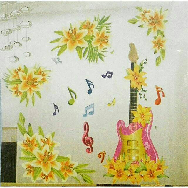 Wall Sticker Gitar 3D