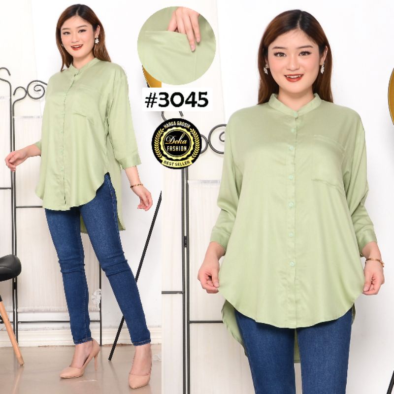 Kemeja wanita / Kemeja wanita botega katun twill 30s - 3045-Hijau