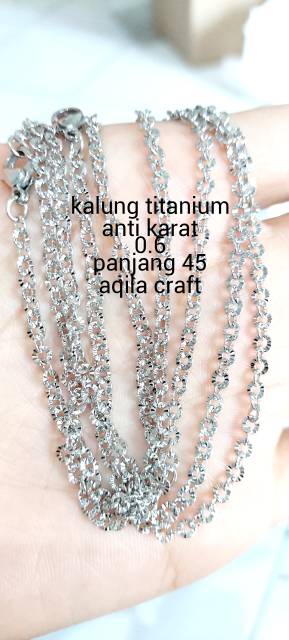 KALUNG TITANIUM SINARAN KALUNG ANTI KARAT ukuran 0.5 , 0.6, 0.8