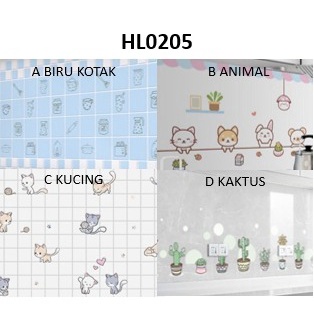 FYGALERYSURABAYA HL0205 Wallpaper Dinding Dapur Anti Minyak 3D Sticker Kitchen
