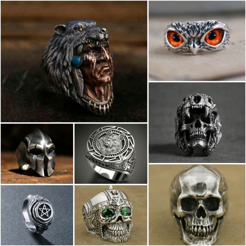 Cincin Ring skull Titanium Distro