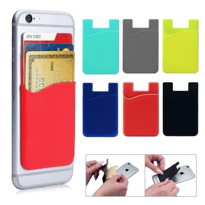Sticky Card Holder / Dompet Kartu / Tempelan Hp / Perekat / Pocket Hp