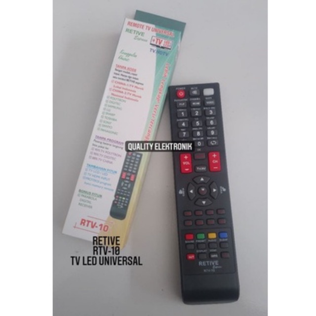 REMOTE TV LCD HDMI BONUS DIGITAL RECEIVER UNIVERSAL RTV-10 RETIVE