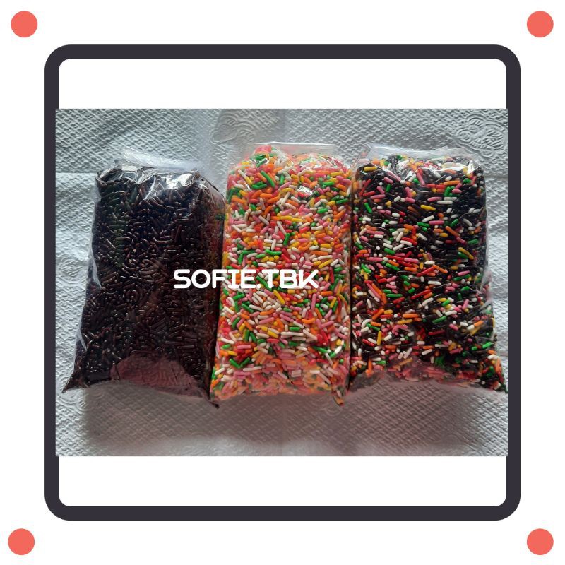 

Meses/Meises Coklat/Warna warni/Kombinasi 250gram