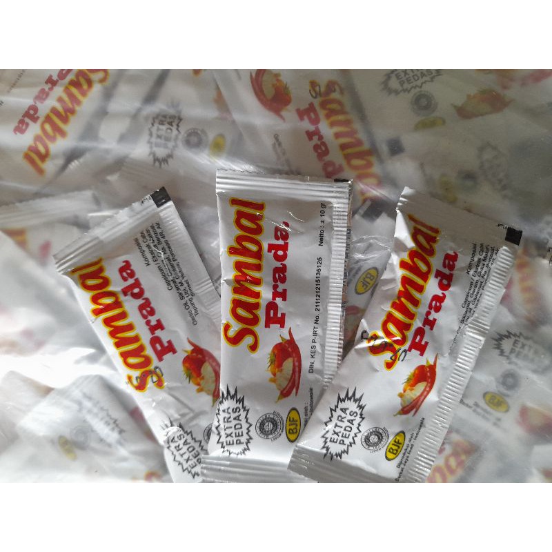 

saus sambal prada sachet 1 pack (isi 500 pcs)
