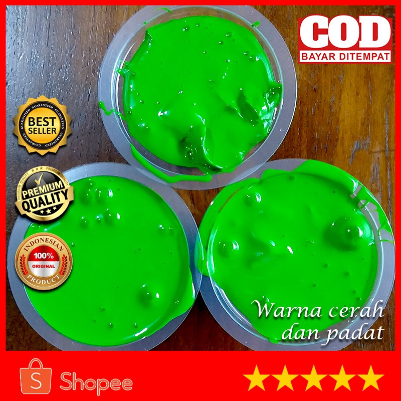 CAT LAYANGAN SPESIAL WARNA SEMI HIJAU STABILO / LIGHT COLORS / VARNISH / CAT OFFSET / CAT DESAIN GRA