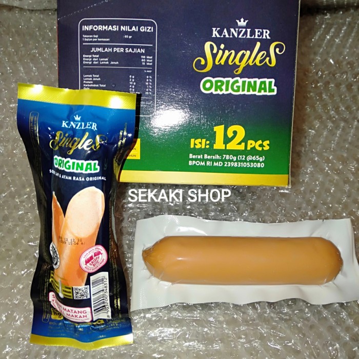 

Termurah 1 BOX Sosis Kanzler Singles ORIGINAL 65gr / 12 Pcs