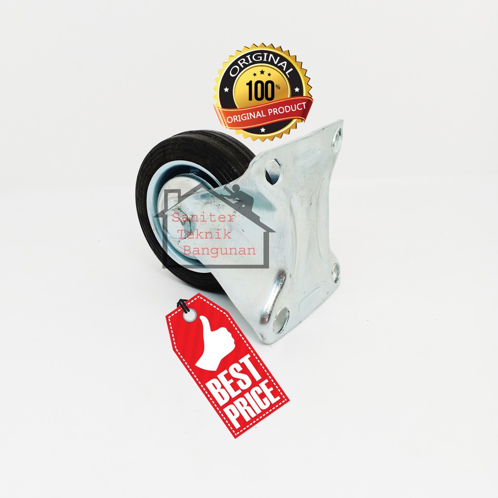 RODA TROLLEY KARET 3&quot;  INCH MATI-RODA ETALASE TROLI TROLY KASTOR