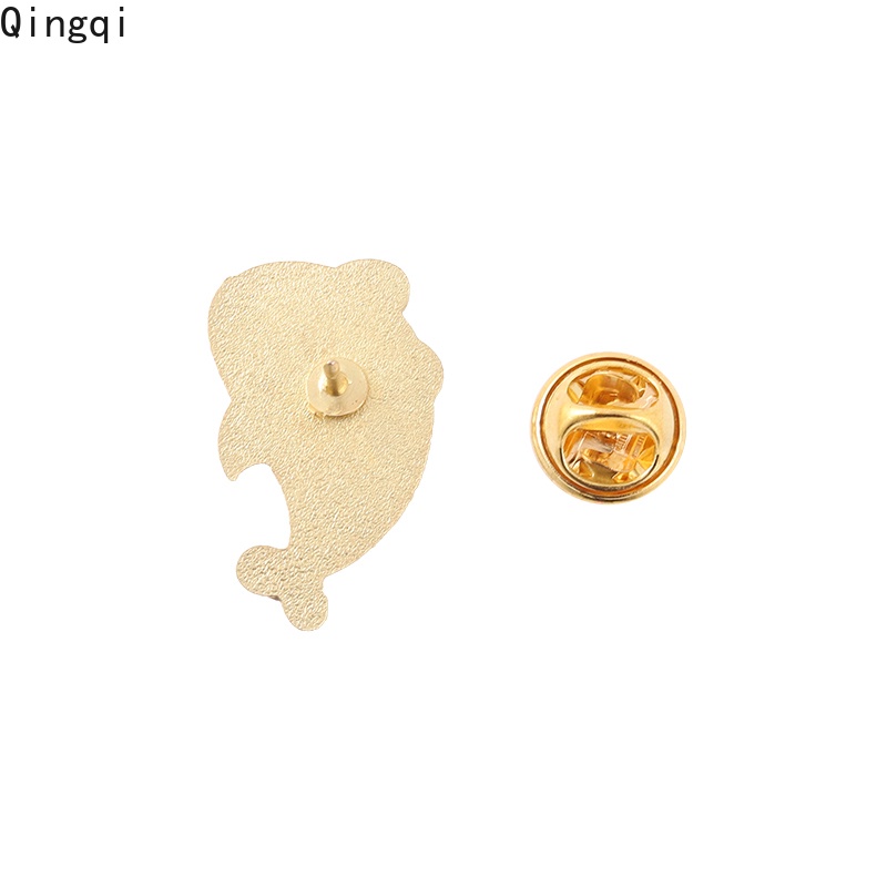 Whale Bros Pin Enamel Desain Kartun Hewan Laut Bunga Gelombang Untuk Hadiah Anak Laki-Laki Dan Perempuan