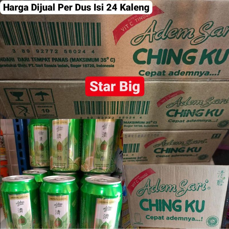 

Minuman Kaleng Adem Sari Chingku Kaleng 320 Ml Per Dus