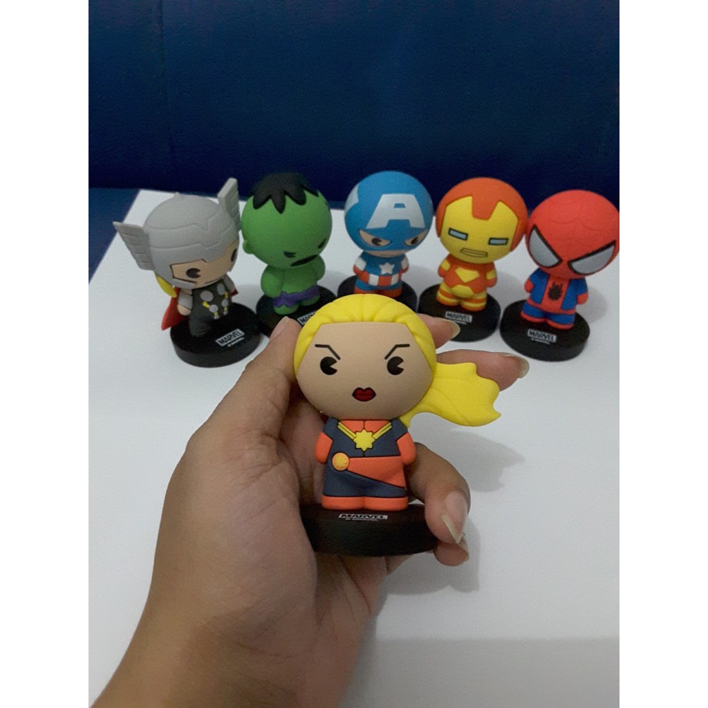 action figure miniso captain marvel avangers mainan unik anak pajangan mainan