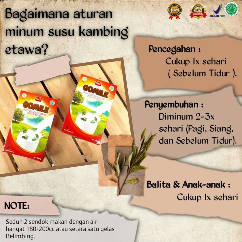 

gomilk (susu kambing etawa plus herbal )