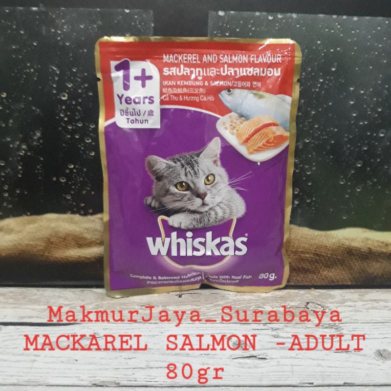 Whiskas Adult &amp; Junior sachet 80gr /Wet food/pouch/Whiskas murah