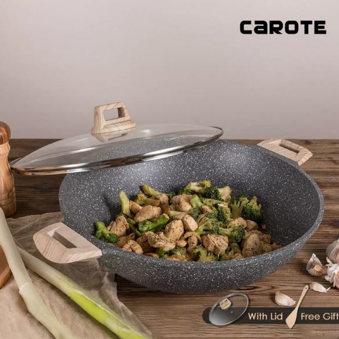 Carote Wok Pan With Lid 36 Cm - Diskon Spesial 