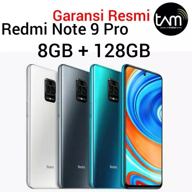 Jual Xiaomi Redmi Note 9 PRO 8/128 TAM Garansi Resmi RAM 8GB 128GB