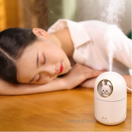 [PROMO 6.6] Cute Animal Humidifier Diffuser Aromatherapy Essential Oil 300ml Portable + Lampu Tidur-5