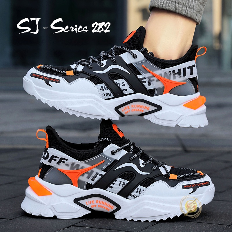 [J.walk] Sepatu Sneakers Tali Pria Casual Bisa Untuk Kuliah Hangout Kualitas Import Premium Kekinian FREE KAOS KAKI - 282 free box