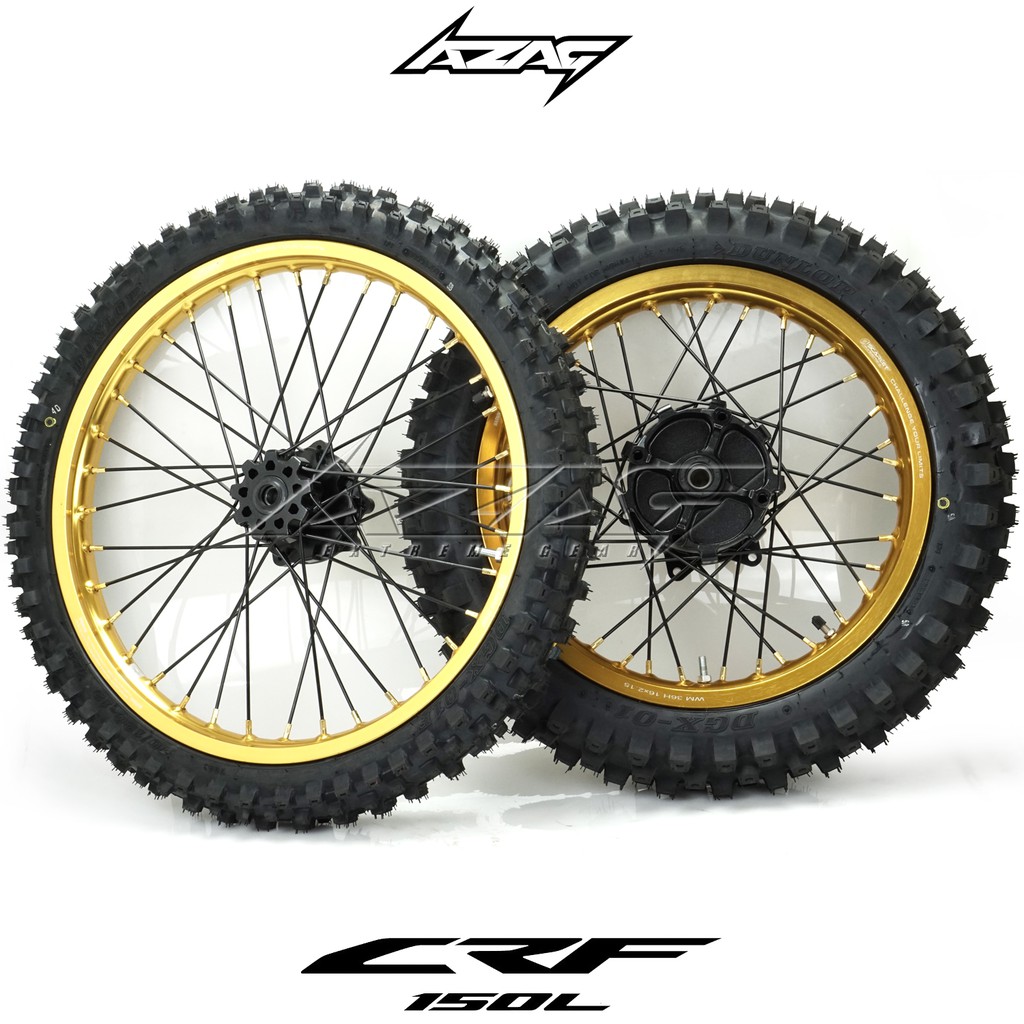 BAN SET TRAIL MOTOCROSS CRF 150L VELG SCARLET BAN DUNLOP DGX - 01F