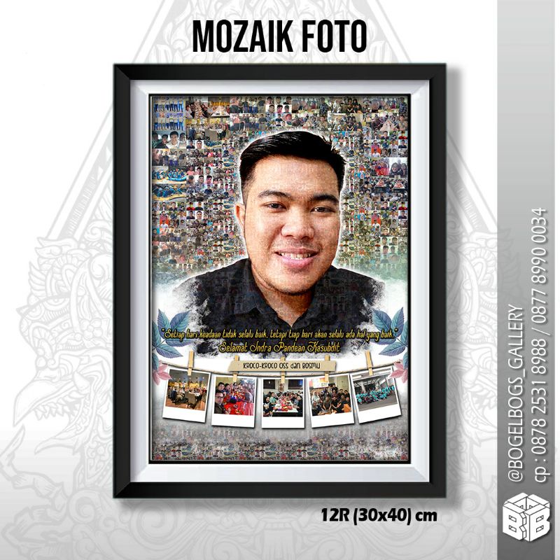 Jual Edit Foto Mozaik dengan Frame Block Poster ukuran 12R dll. -  Multicolor di Seller AJ_store - Karanganyar, Kota Bandung