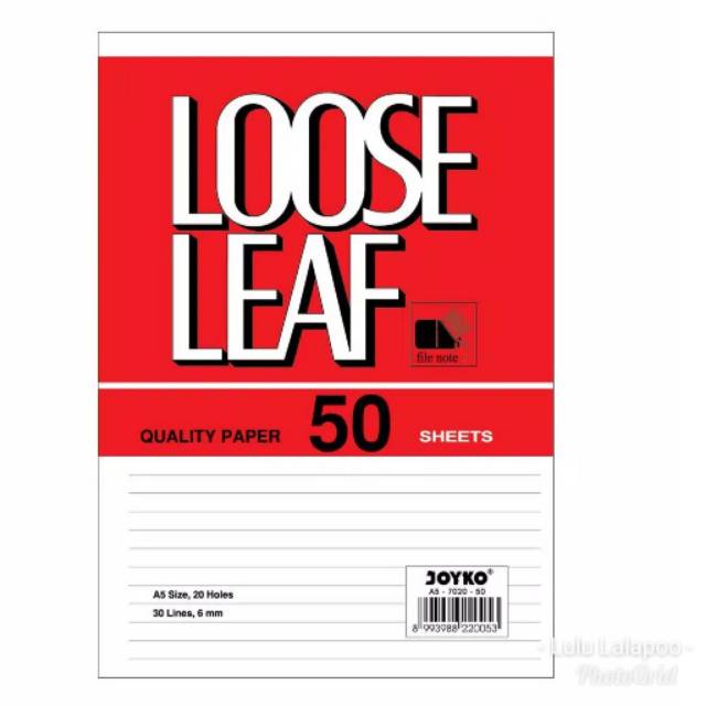 

Reffil Binder A5 isi 50 & 100 lembar