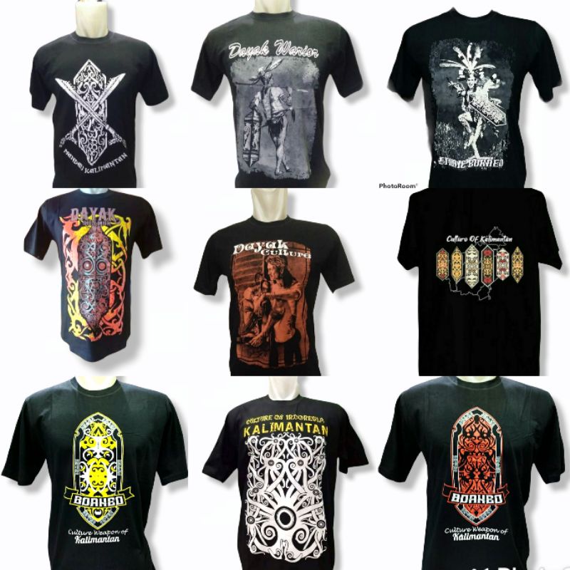 Kaos Distro T Shirt Kaos Dayak Borneo Combat 24S Original