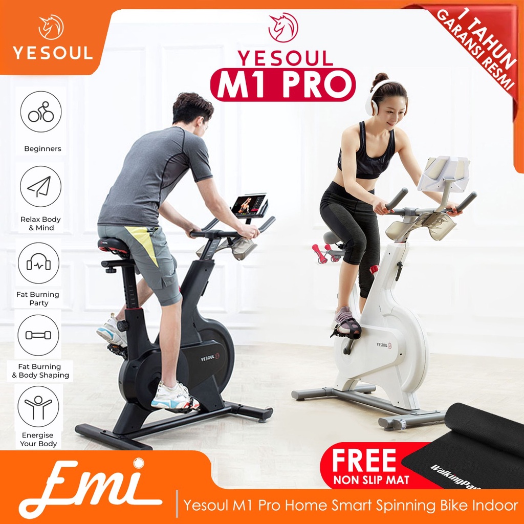 Yesoul M1 Pro Home Smart Spinning Bike Indoor Sepeda Fitness RESMI app zwift