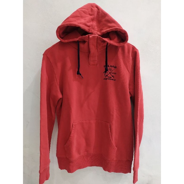 Hoodie Polham Merah Second Brand
