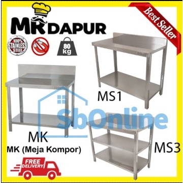Paket Hemat Meja Stainless Mr Dapur MK MS 1 MS 3 Harga Pabrik