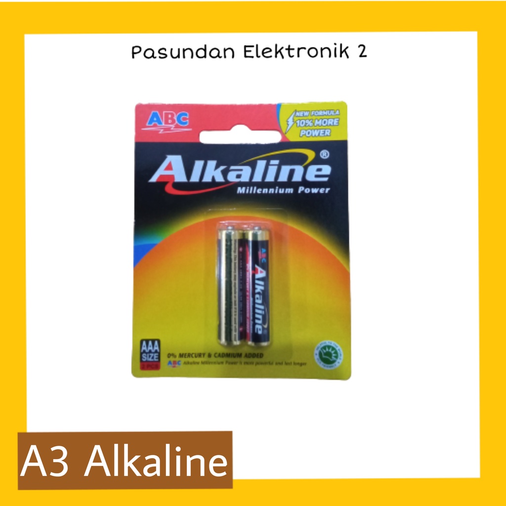 Baterai ABC Alkaline AAA/A3 isi 2 pcs 1.5V