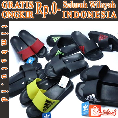 SANDAL PRIA ADIDAS WANITA HANG OUT SLOP CLASSIC FLOP FLIP SLIDE SELOP TERBARU FLAT KASUAL GRADE ORI