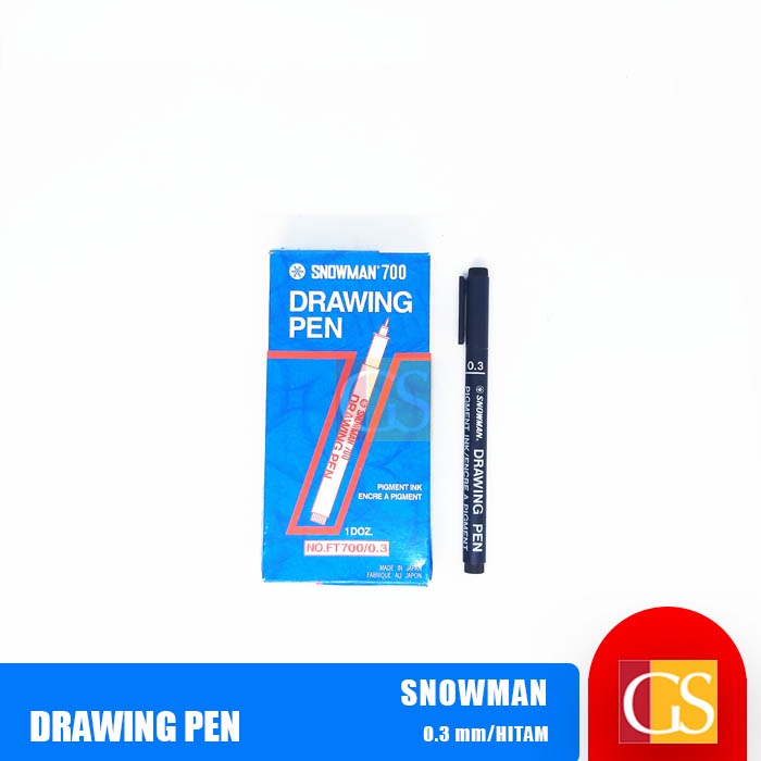 

DRAWING PEN SNOWMAN 0.3 HITAM (1PCS) FT700