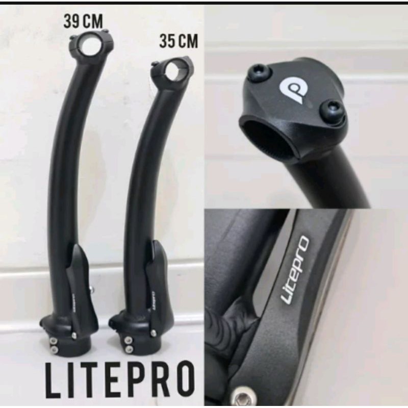 Handlepost Litepro model fix lengkung. handlepost melengkung bengkok