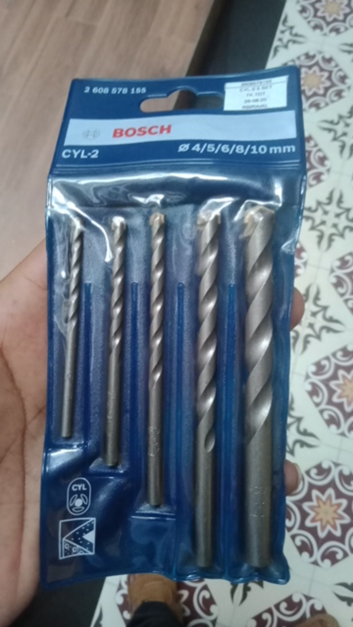 Bosch Mata Bor Beton Set (5 Pcs) 4,5,6,8,10/ Cyl-2 Masonry Drill (155)