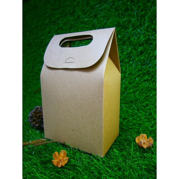 

READY STOCK TAS BOX KARTON BAHAN KERTAS BROWNKRAFT 280 gr UKURAN 10 X 6 X 15,5 CM