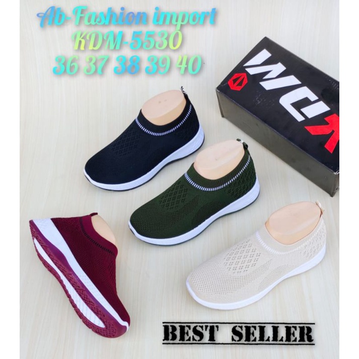 Sepatu Slip On Import Rajut KDM