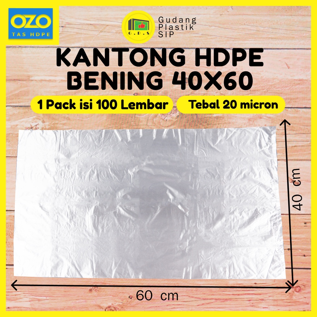 Kantong Plastik Laundry Bag Tebal UK 40x60 HDPE