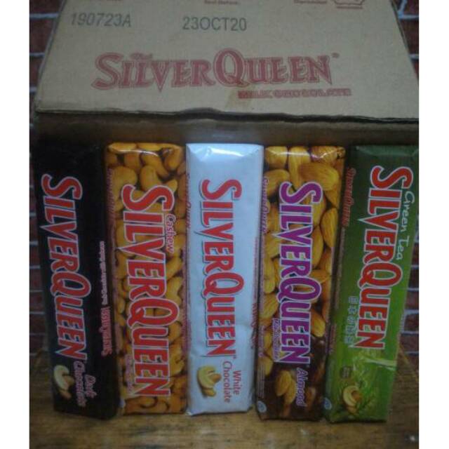 Silverqueen 65gr ( silverqueen almond, mede, greentea, dark, white)