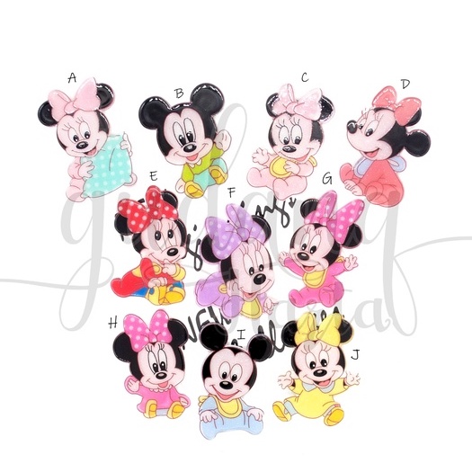 Jepit Rambut Karakter Gilrs Mouse Baby Style Hairclip Motif Karakter Lucu GH 212036