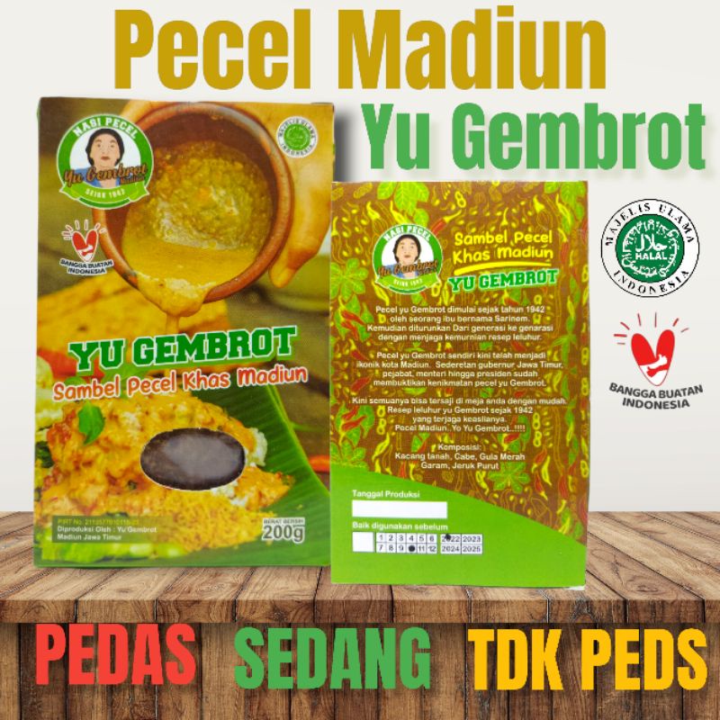 

Sambel Pecel Bumbu Pecel Madiun Sambal Pecel Kacang Sangrai Yu Gembrot Asli Pecel Madiun Jeruk Purut