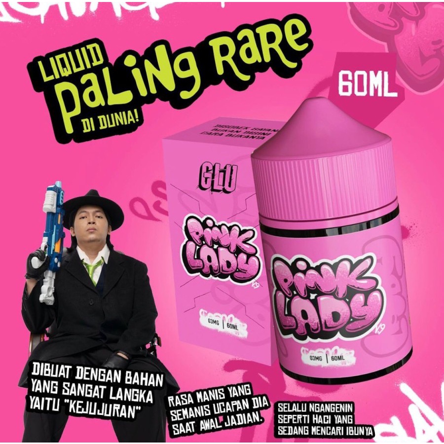 Liquid GLU Pink Lady V9 60ML 3Mg by Fathiba x FVS Berpita Cukai