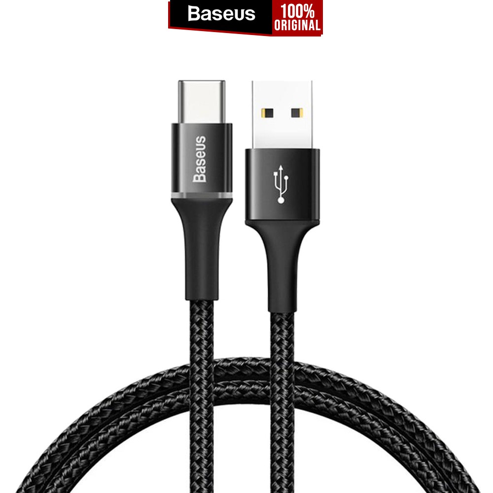 

Kabel Type C Cable Data Baseus Halo 3A Nylon Braided for Android