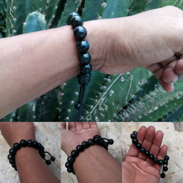 Promo Gelang Tasbih Natural Giok Black Jade Aceh Terapi Super