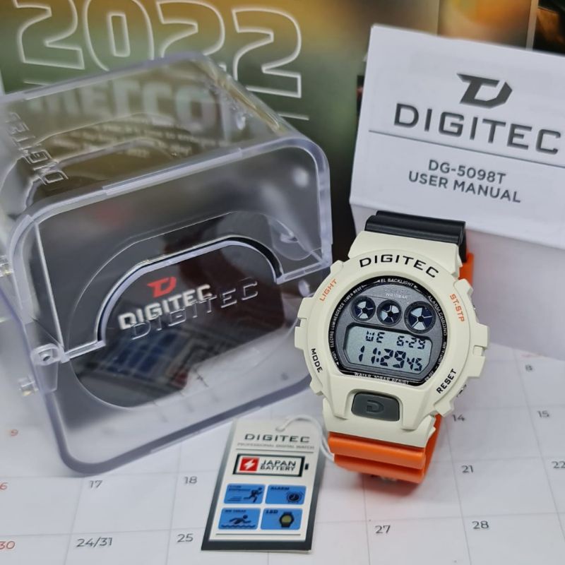 Jam Tangan Pria Digital Fashion Digitec DG 5098 Rubber Original