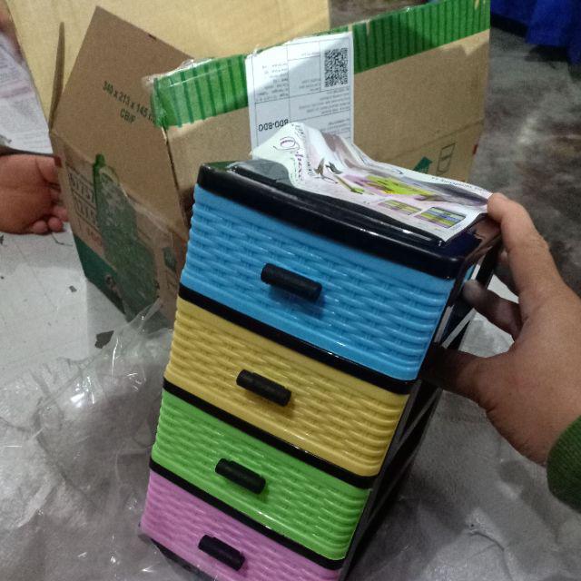 [hawaii] Container / Laci Plastik Mini 4 Susun