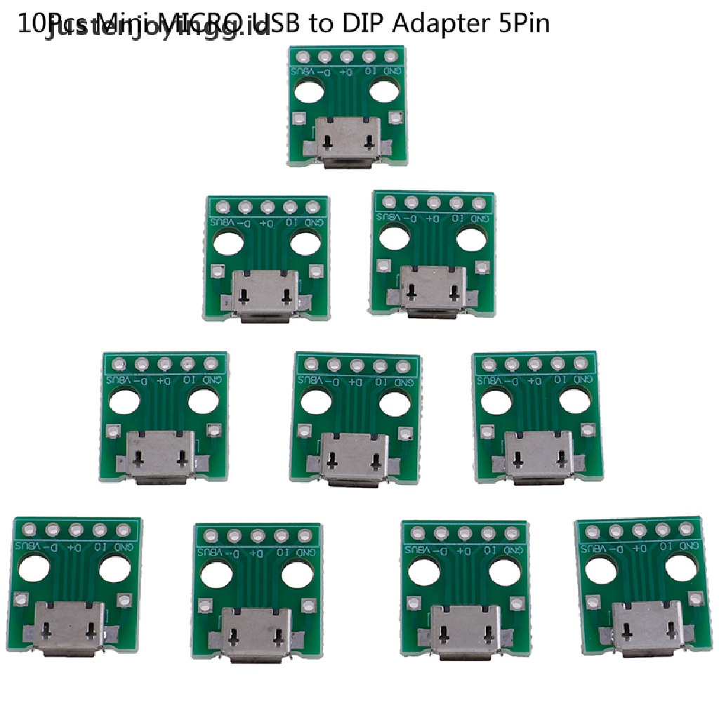 10 Pcs Papan Konektor Konverter MICRO USB Ke DIP Adapter 5 Pin Female PCB