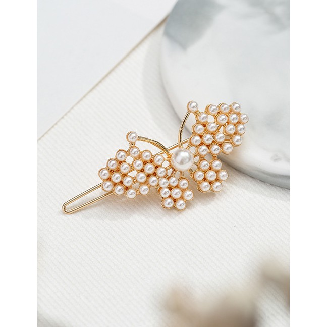 LRC Aksesories Rambut Fashion Gold Bow Love Hairpin F59911