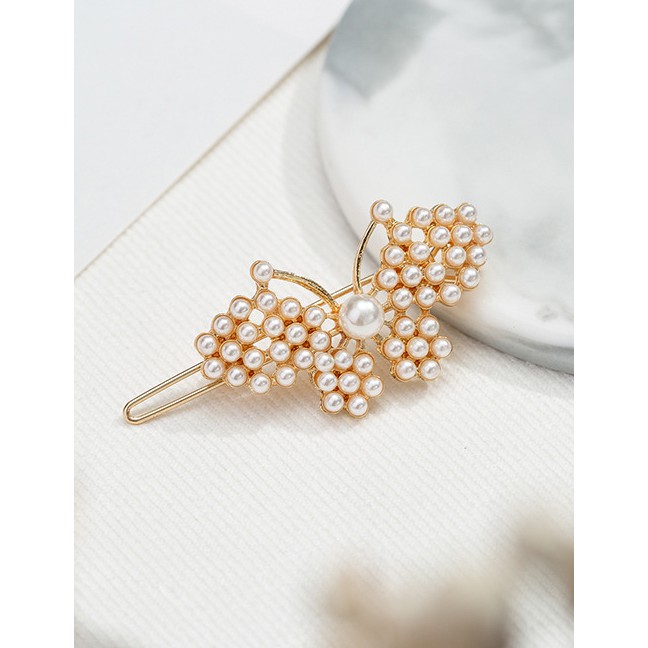 LRC Aksesories Rambut Fashion Gold Bow Love Hairpin F59911