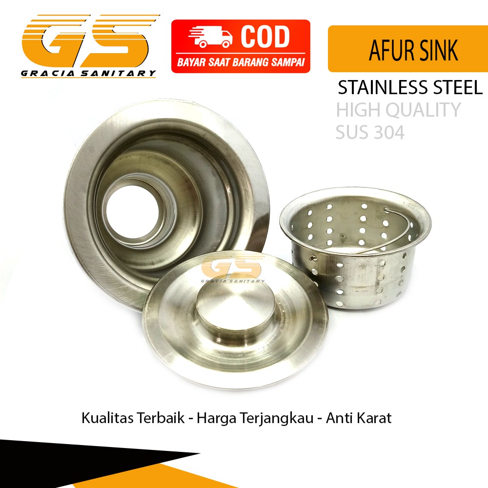 Saringan Bak Cuci Piring / Afur Stainless SUS 304 / Afur Kitchen Sink 1 1/2 inch