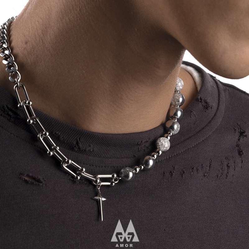 Kalung Rantai Klavikula Bahan titanium steel Untuk unisex